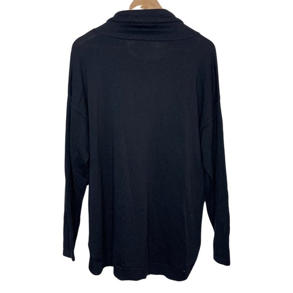 CALVIN KLEIN | Scoop Neck Logo Pullover Sweatshirt Black | Size L - Picture 4 of 11